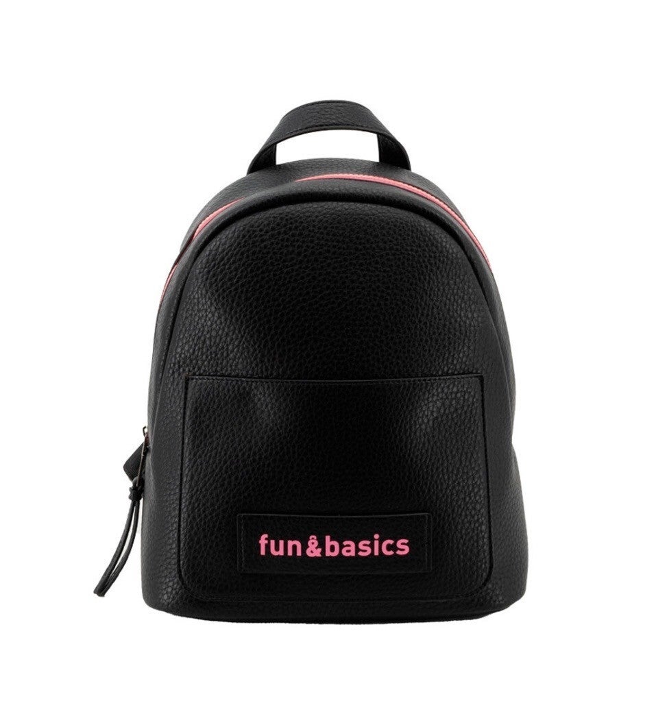 FUN&BASICS MOCHILA NEGRA CON DETALLES NEON