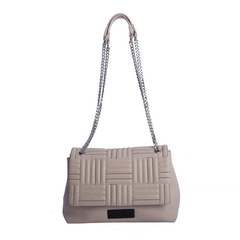 DON ALGODON BOLSO TIPO CHANEL EN BEIGE