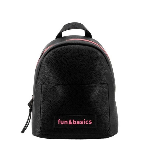 FUN&BASICS MOCHILA NEGRA CON DETALLES NEON