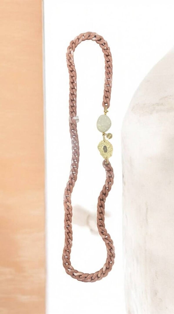 PÈPÖRI COLLAR LARGO ROSA