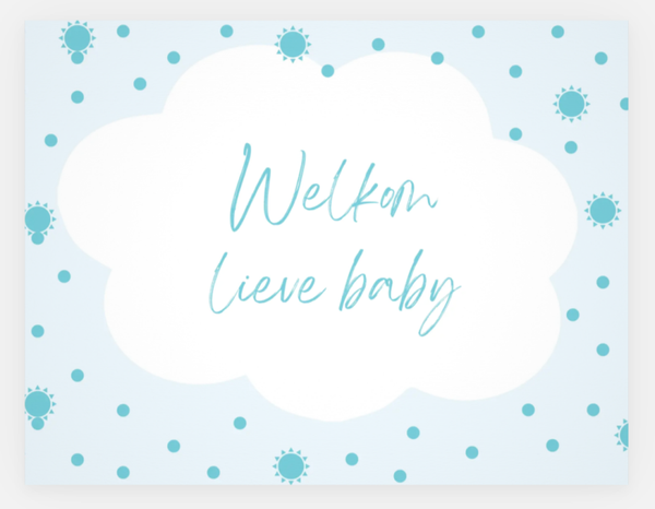 Wenskaart - Welkom lieve baby