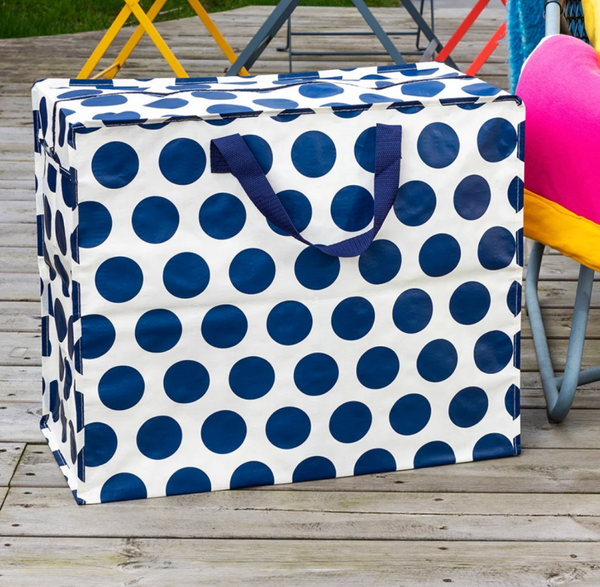 Waszak XL - Donkerblauwe stippen