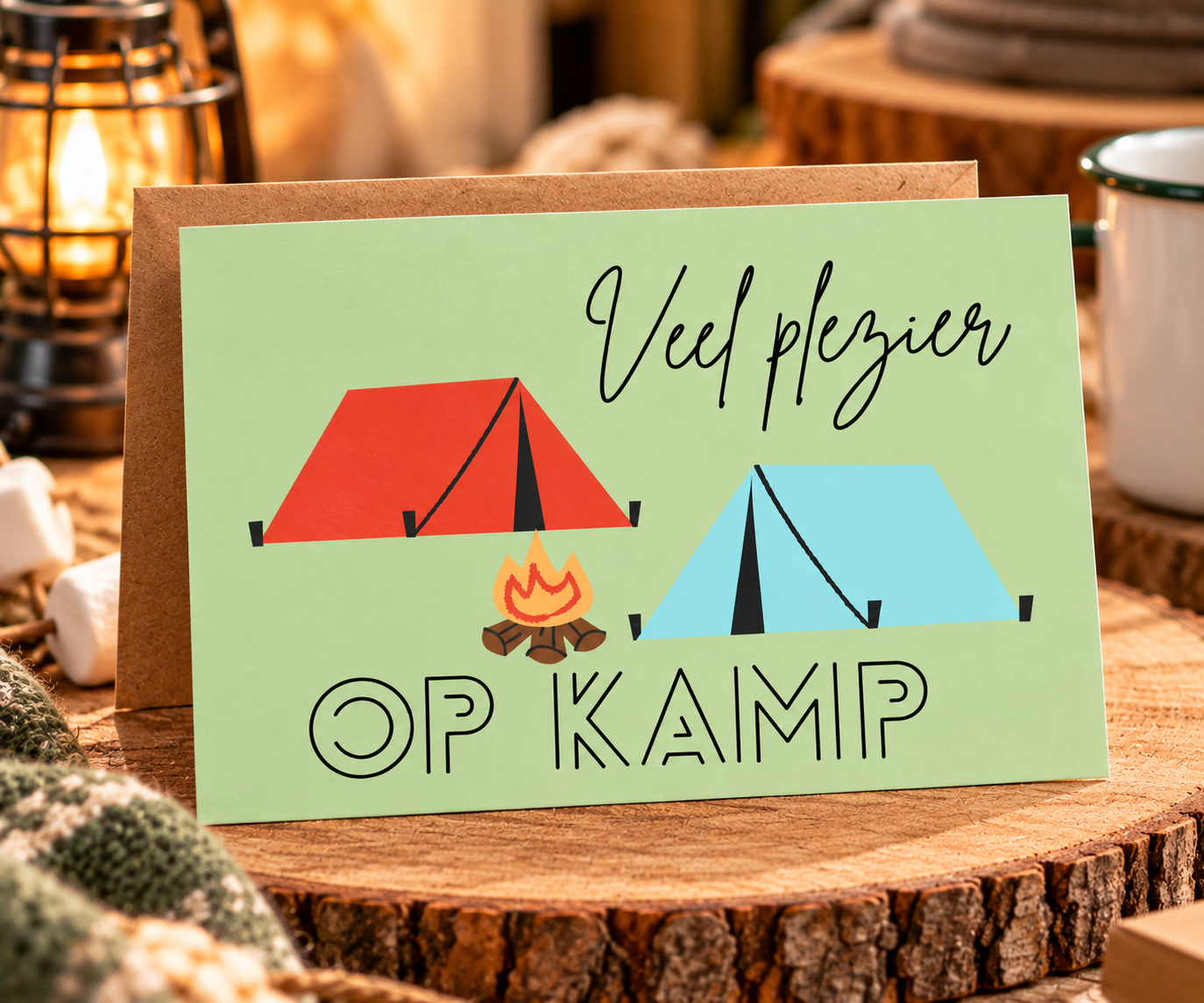 Wenskaart - Veel plezier op kamp