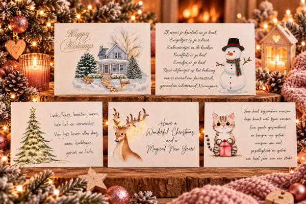 Wenskaart - Kerst - Set van 5