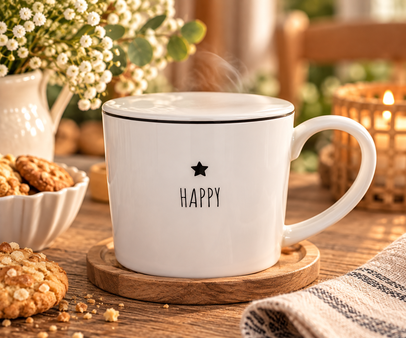 Mok wit - Happy
