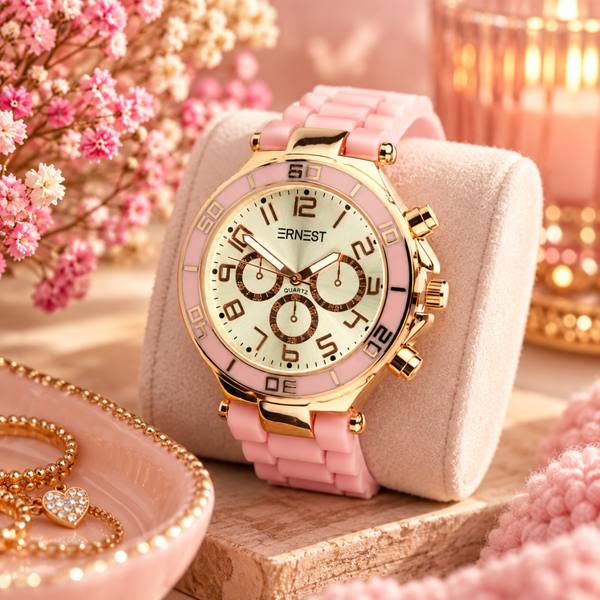 Ernest Horloge Rosé" Pink