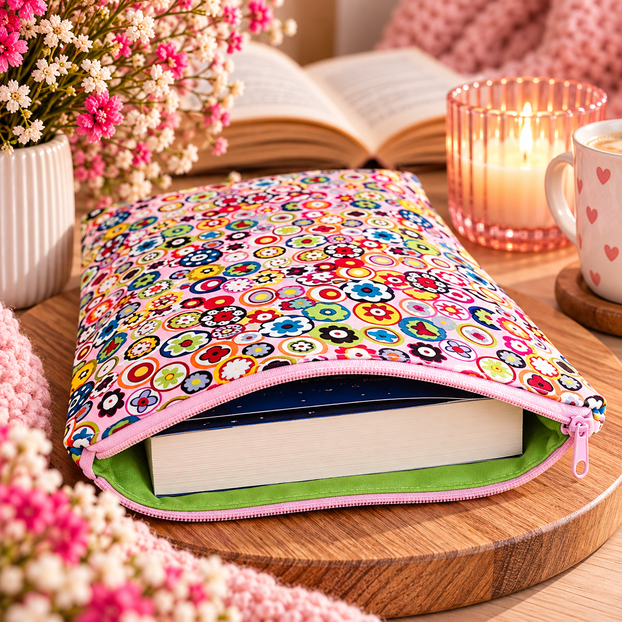 Booksleeve ' I believe in pink'