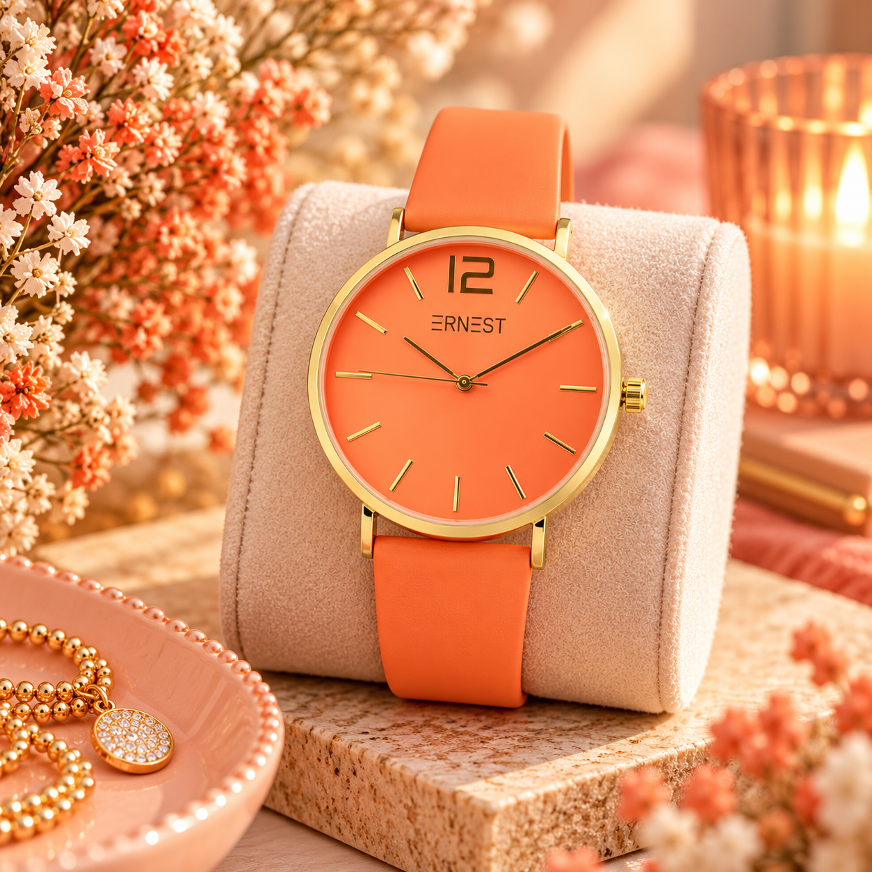 Ernest Horloge Gold-Cindy - Koraal