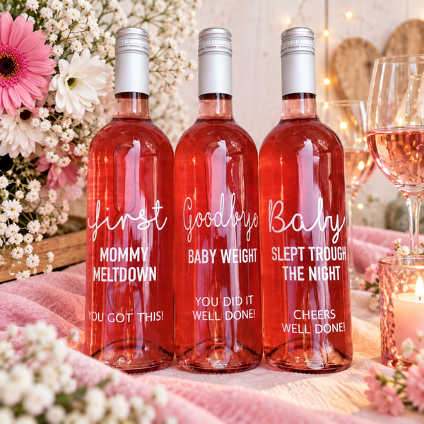 Fles Rose voor babyshower