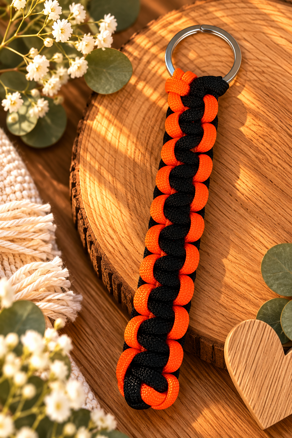 Sleutelhanger : fluo oranje - zwart