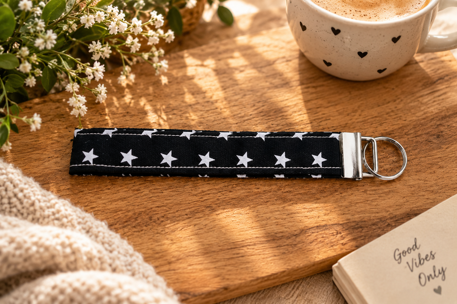 Key Clip Black & stars