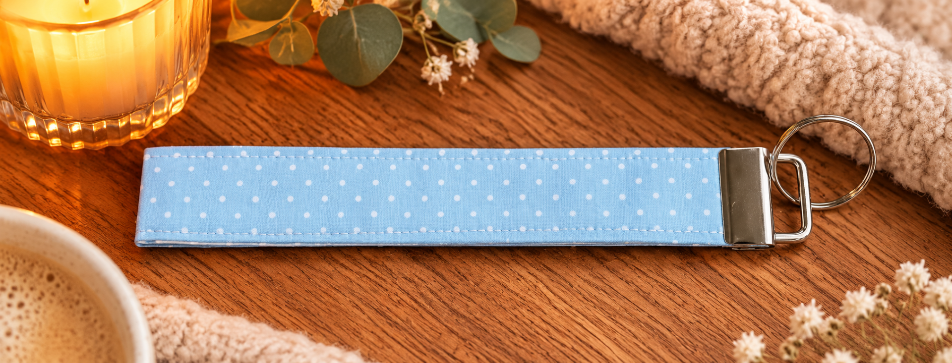 Key Clip Blue White