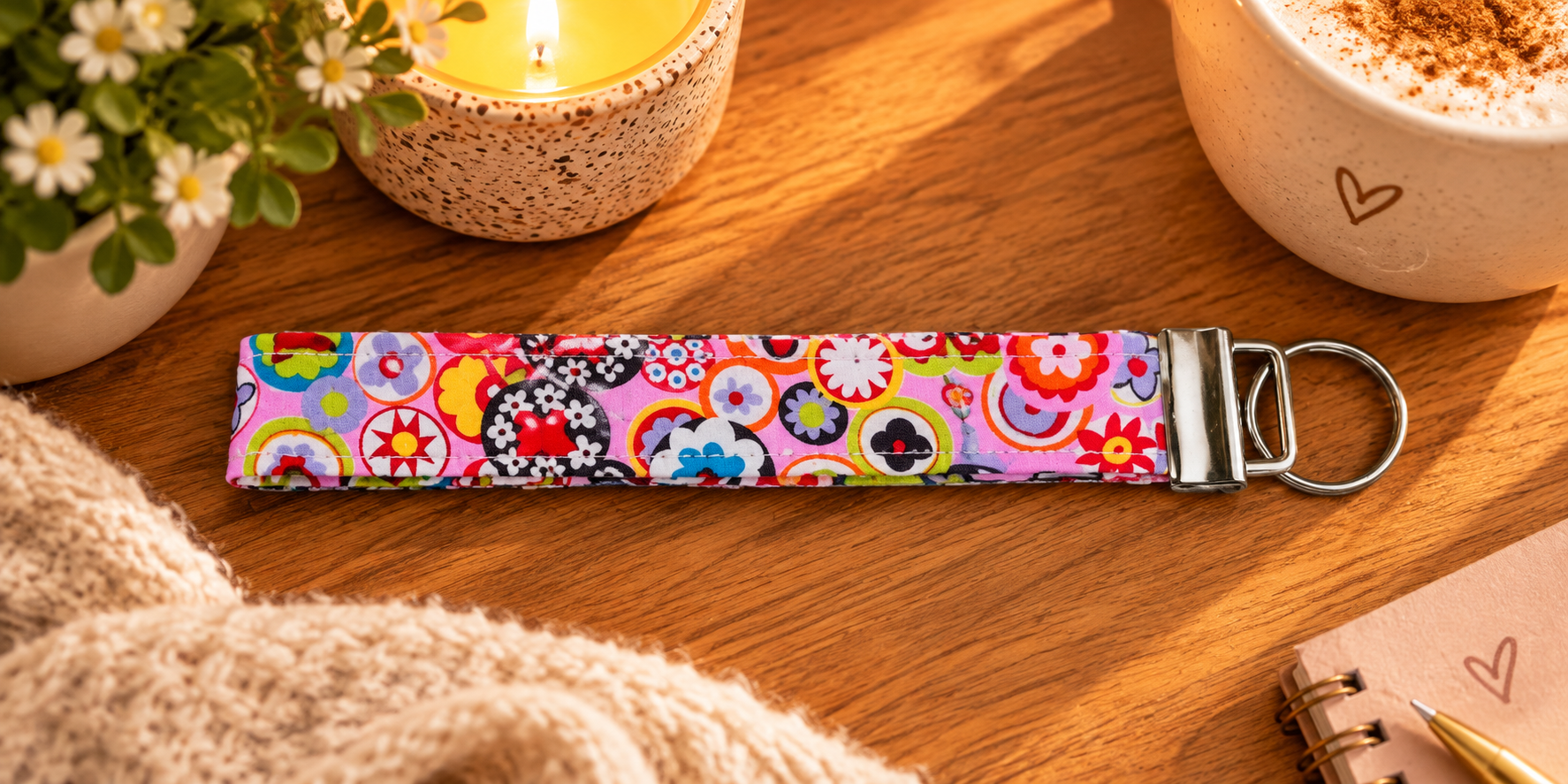 Key Clip Pink multi