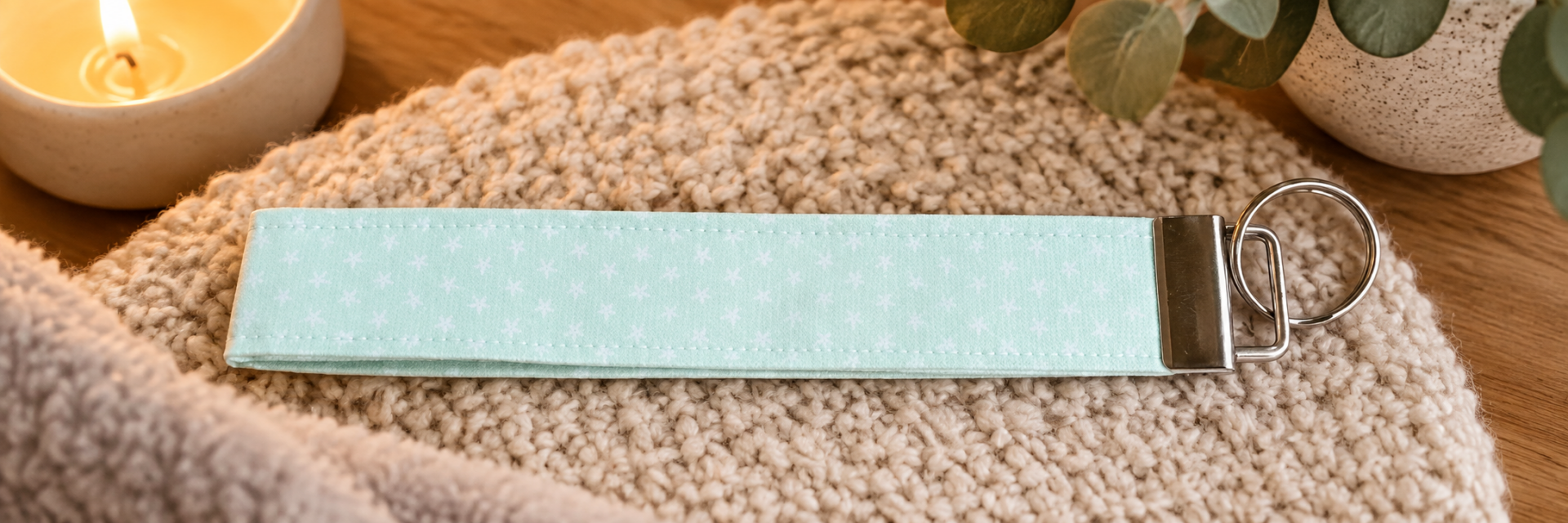 Key Clip Mint Stars
