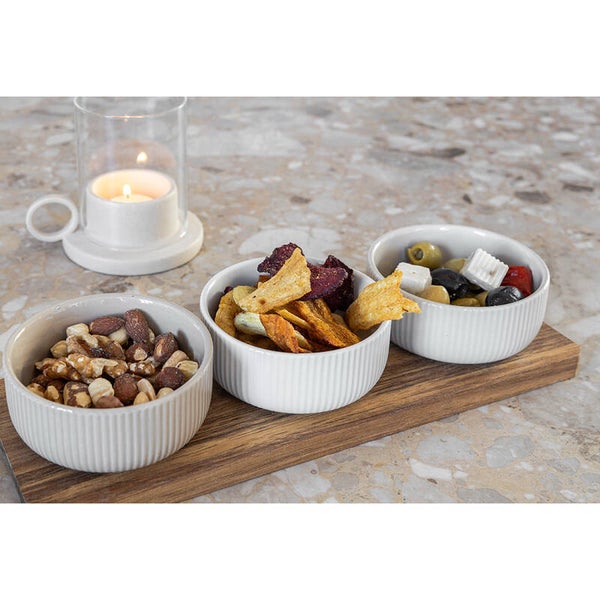 Serveerplank Met Schaaltjes Beige