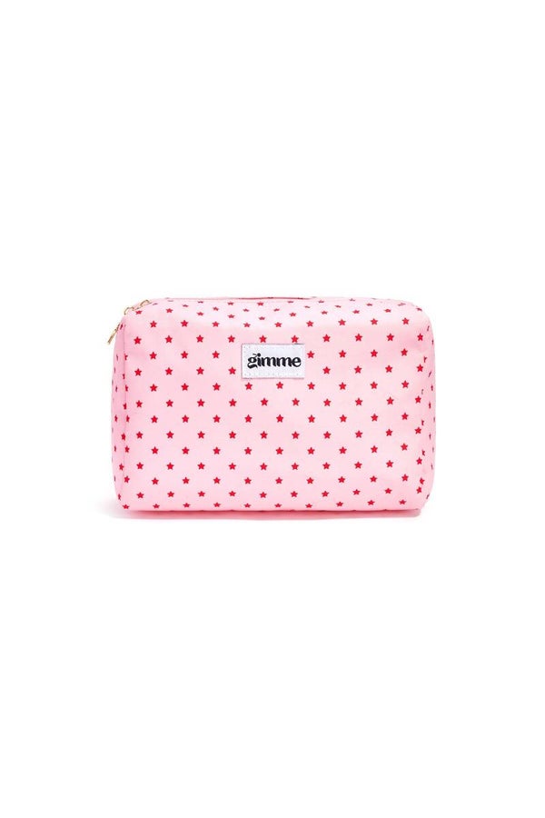 Toilettas - Make up tas sterretjes roze-fuchsia