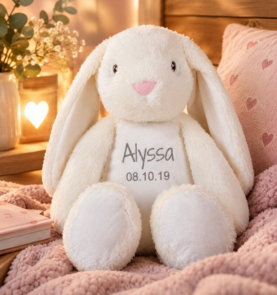 Geboorteknuffel Konijn creme 45cm