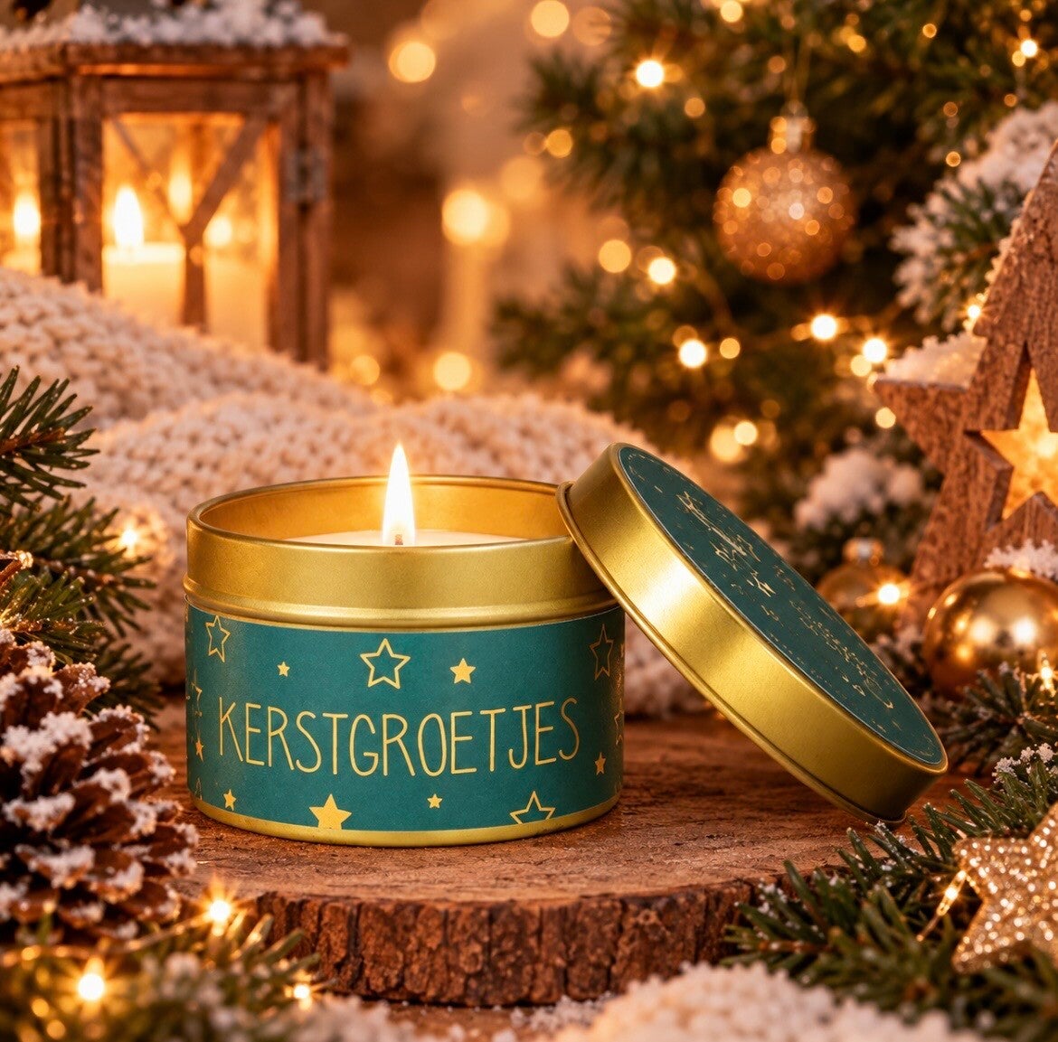 Sojakaars in blikje - Kerstgroetjes