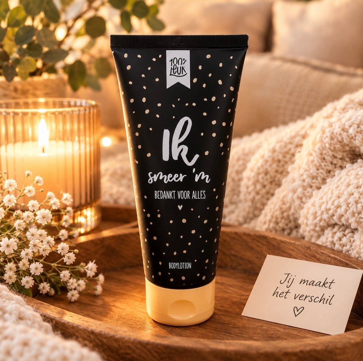 Bodylotion Ik smeer 'm, bedankt voor alles
