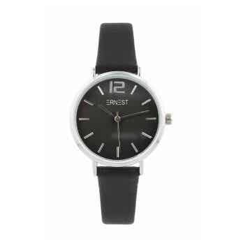 Ernest Horloge Silver -Cindy - Zwart