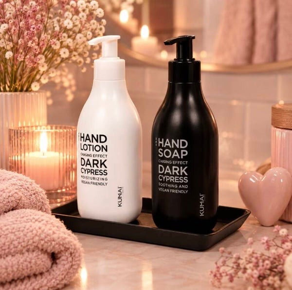 Dark Cypress Giftbox Handzeep+Handlotion+Tray