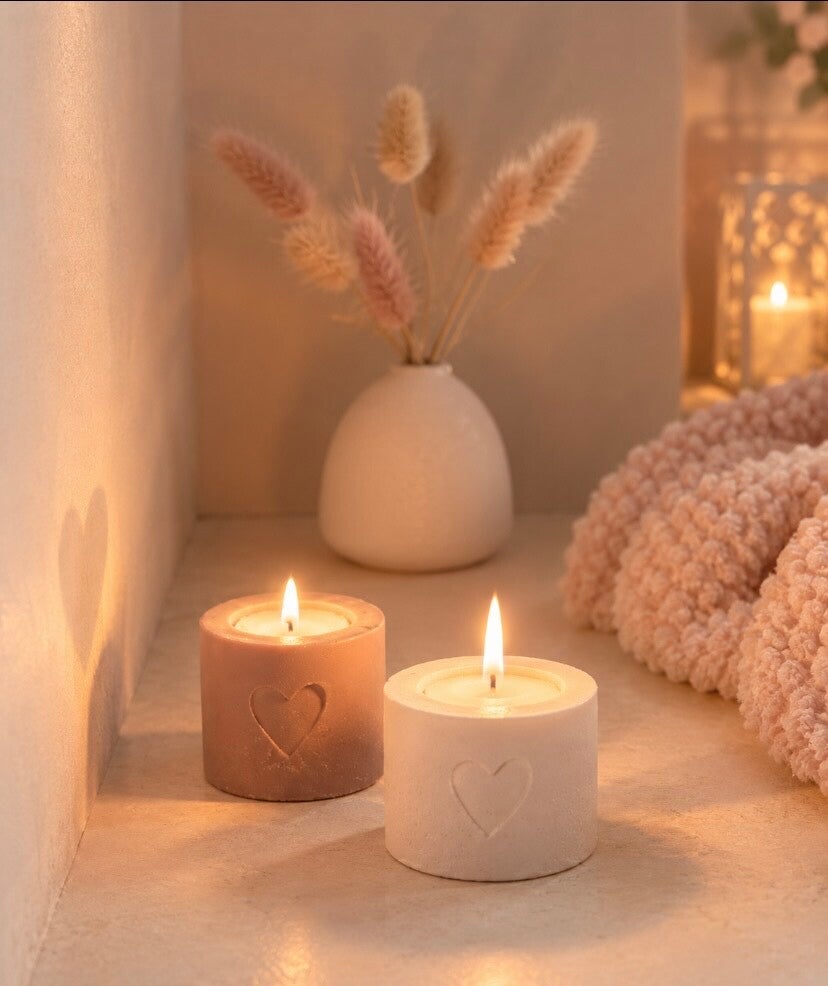 Heart Tealight Holder Hilde, set of 2
