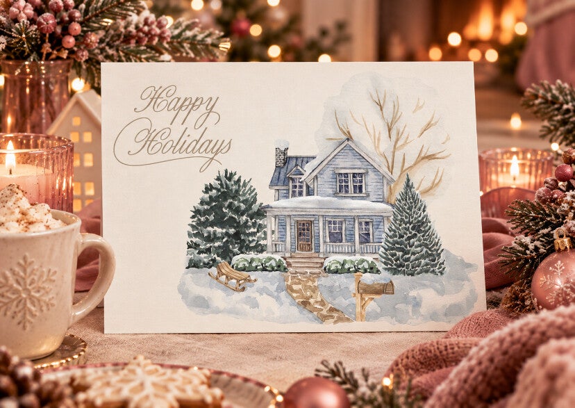 Wenskaart Kerst - Winter