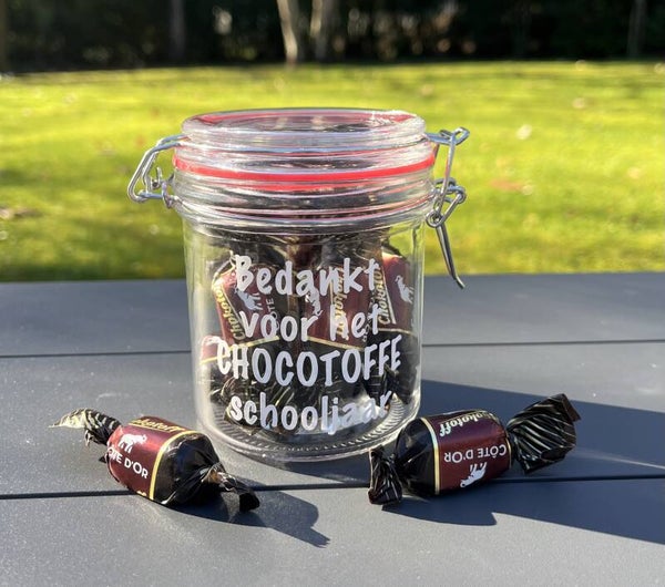Snoeppotje: Bedankt voor het chocotoffe schooljaar