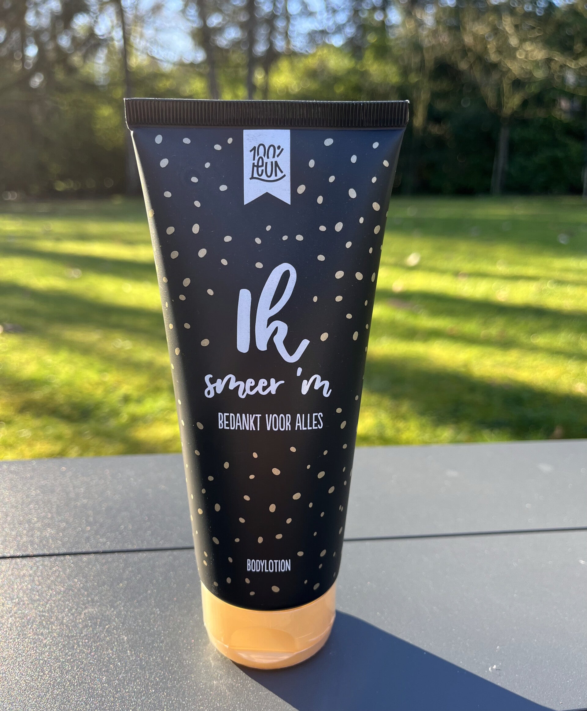 Bodylotion Ik smeer 'm, bedankt voor alles