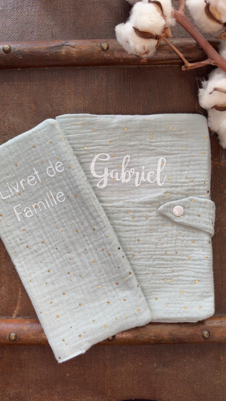 Duo Protège-Livret de Famille & Protège Carnet de Santé – Double Gaze