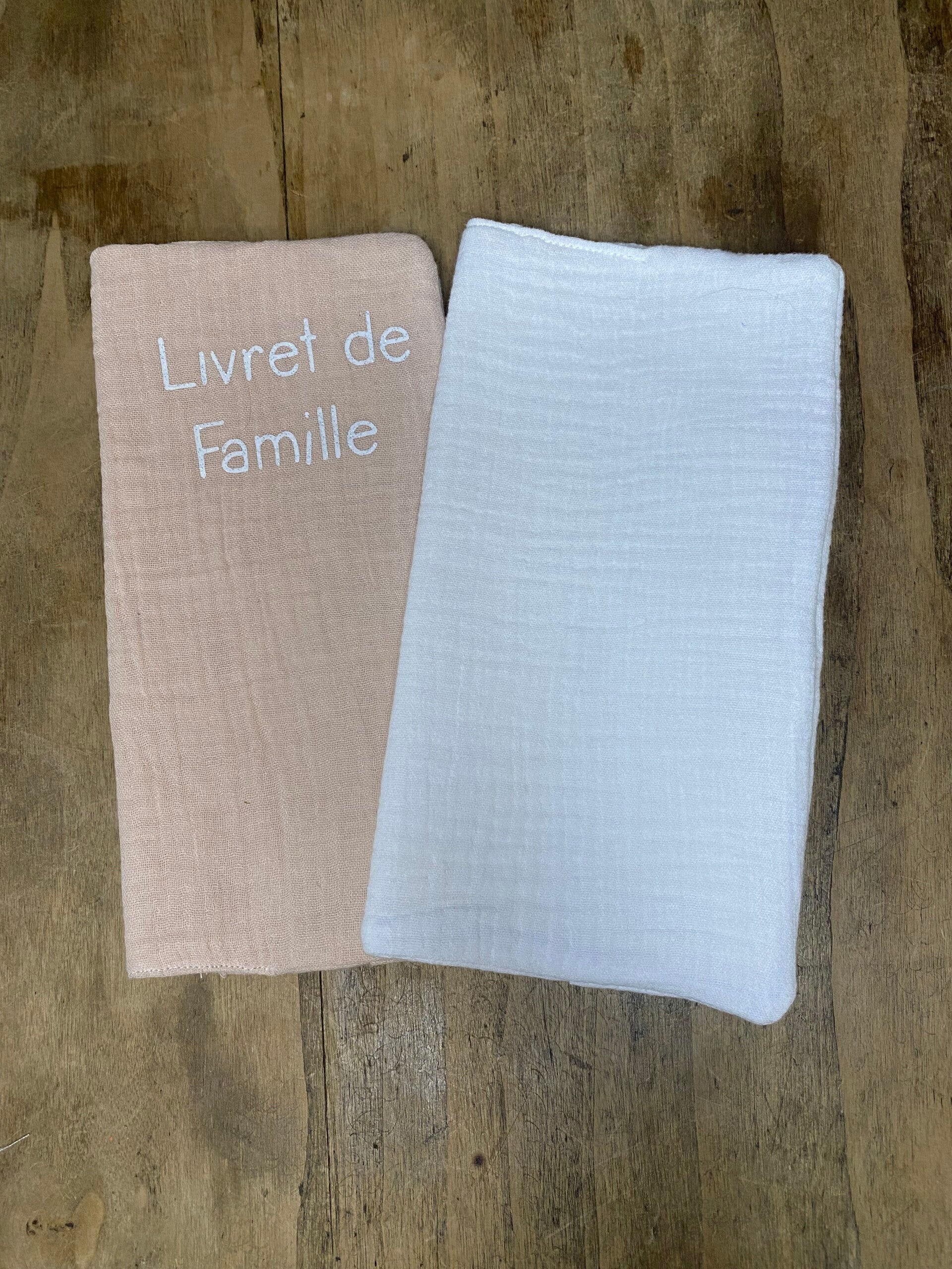 Protège livret de famille – Double gaze de coton