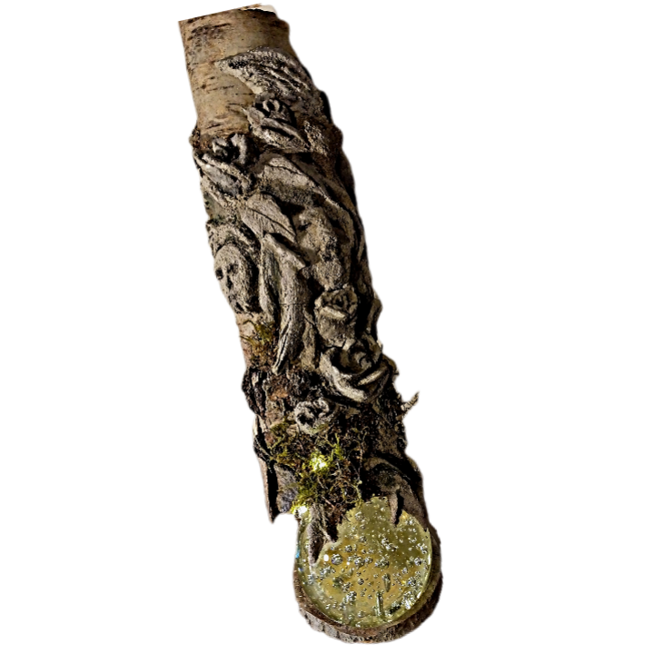 "Waldseele" große Skulptur auf Glas