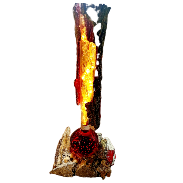 "Küstenfeuer" beleuchtete Skulptur