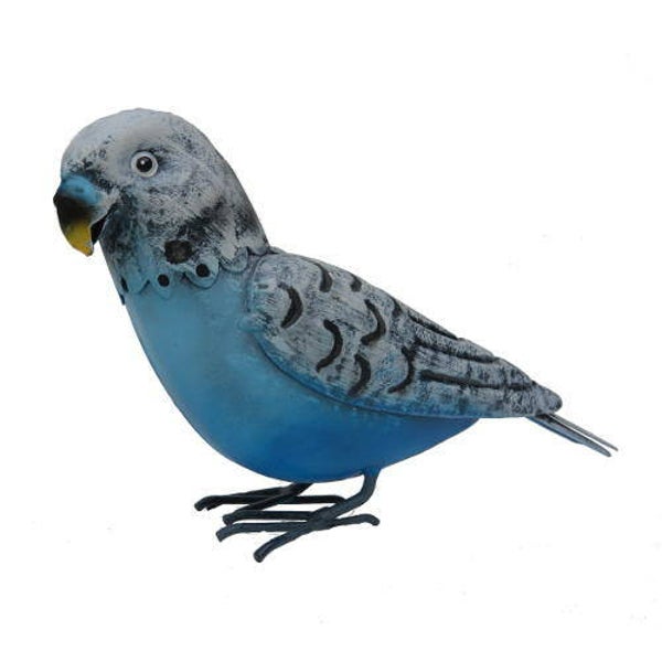 Tuinbeeld parkiet blauw