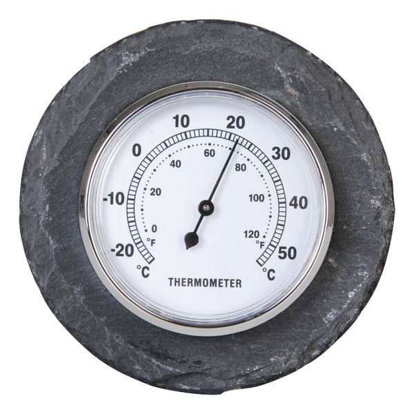 Thermometer rond leisteen