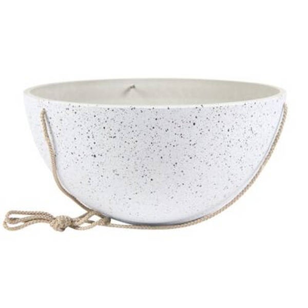 Hangpot klein terrazzo-wit