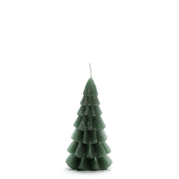 Kerstboom kaars bosgroen 12cm