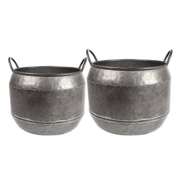 Bloempot mason antraciet/zwart