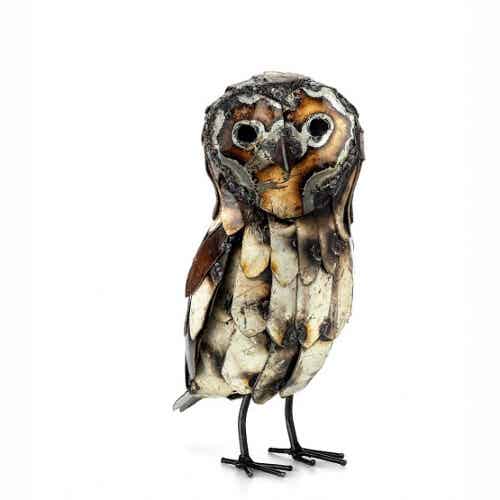 Tuinbeeld uil gerecycled