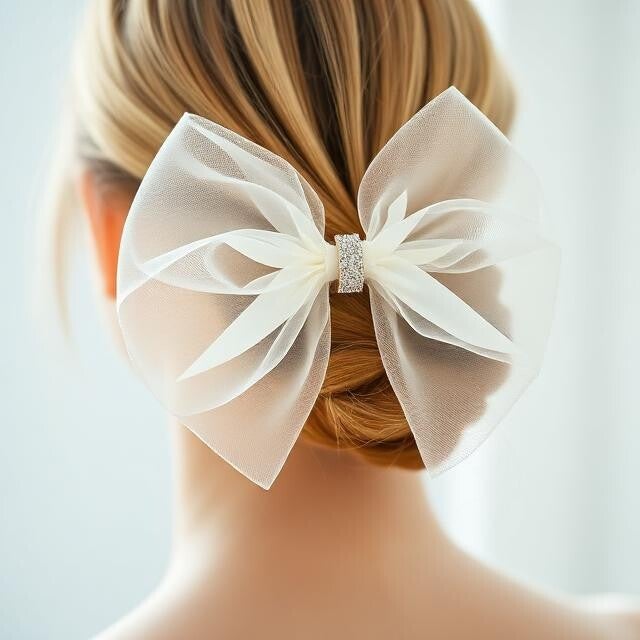 Tocado de novia artesanal hecho a mano en porcelana y pedrería - Atelier Bkarola