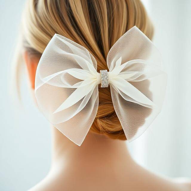 Tocado de novia artesanal hecho a mano en porcelana y pedrería - Atelier Bkarola