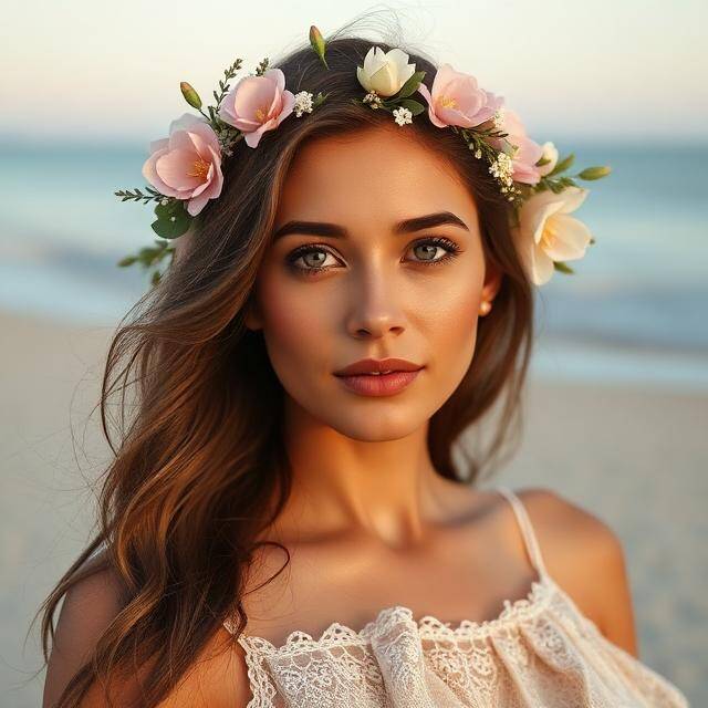 Corona Helena Novia Perfil Tu "algo floral" Rosas + paniculata preservada · Bkarola