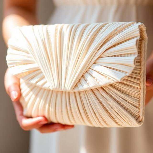 Clutch Bkarola Concha Mano Tu joya de noche Rafia marfil · Para llevar en mano