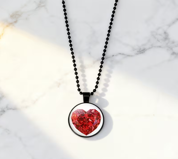 COLLAR CORAZÓN RUBÍ