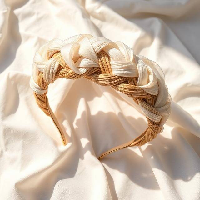 Diadema Trenza Nude Elegancia sin esfuerzo Rafia trenzada a mano · Casual chic