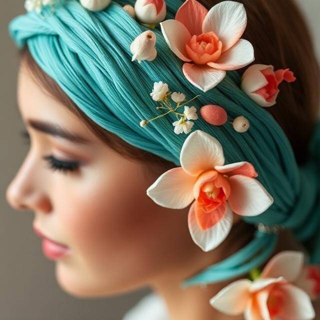 Diadema Eco Flor Blanca Jazmín de mar Flores seda blancas · Novia playa