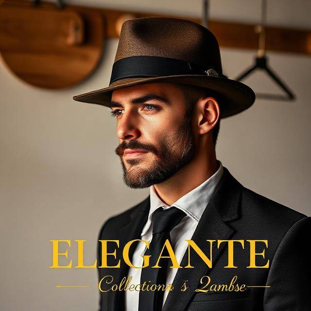 Sombrero Fedora Elegante Mirada que manda Fieltro + cinta + pluma · Padrino
