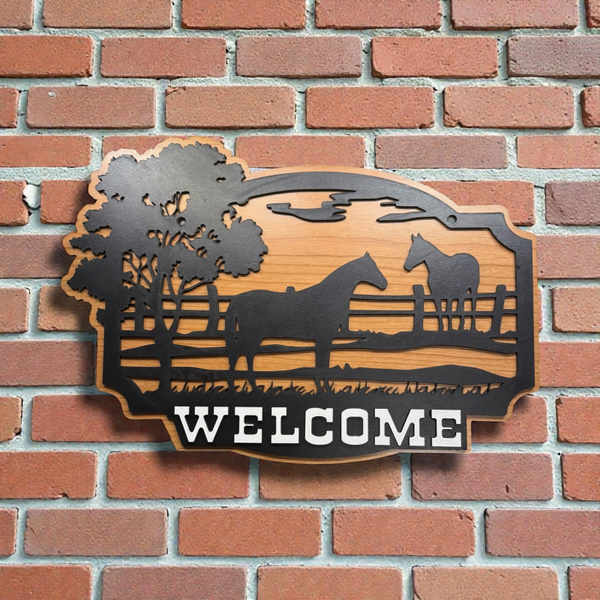 Horse Ranch Welcome Sign