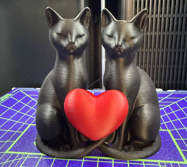 Statyett - Katter med hjärta