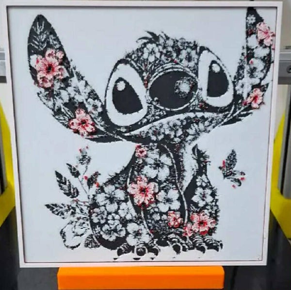 Tavla - Stitch blommig